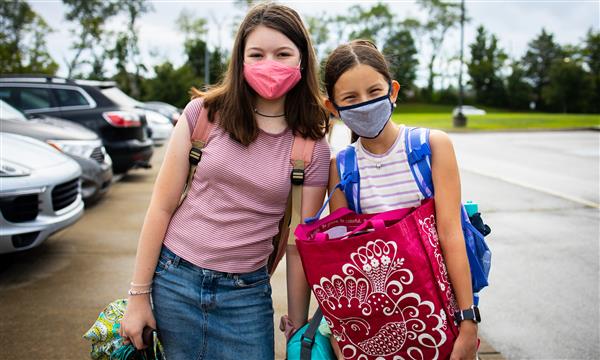 students smile on first day of school
